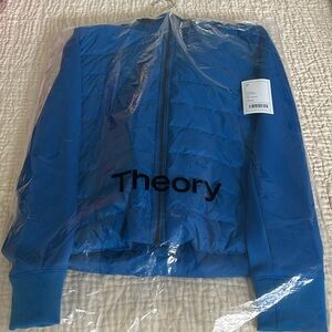 Gorgeous WARM MARINE Theory Puffer Jacket in Knit Combo BRAND NEW